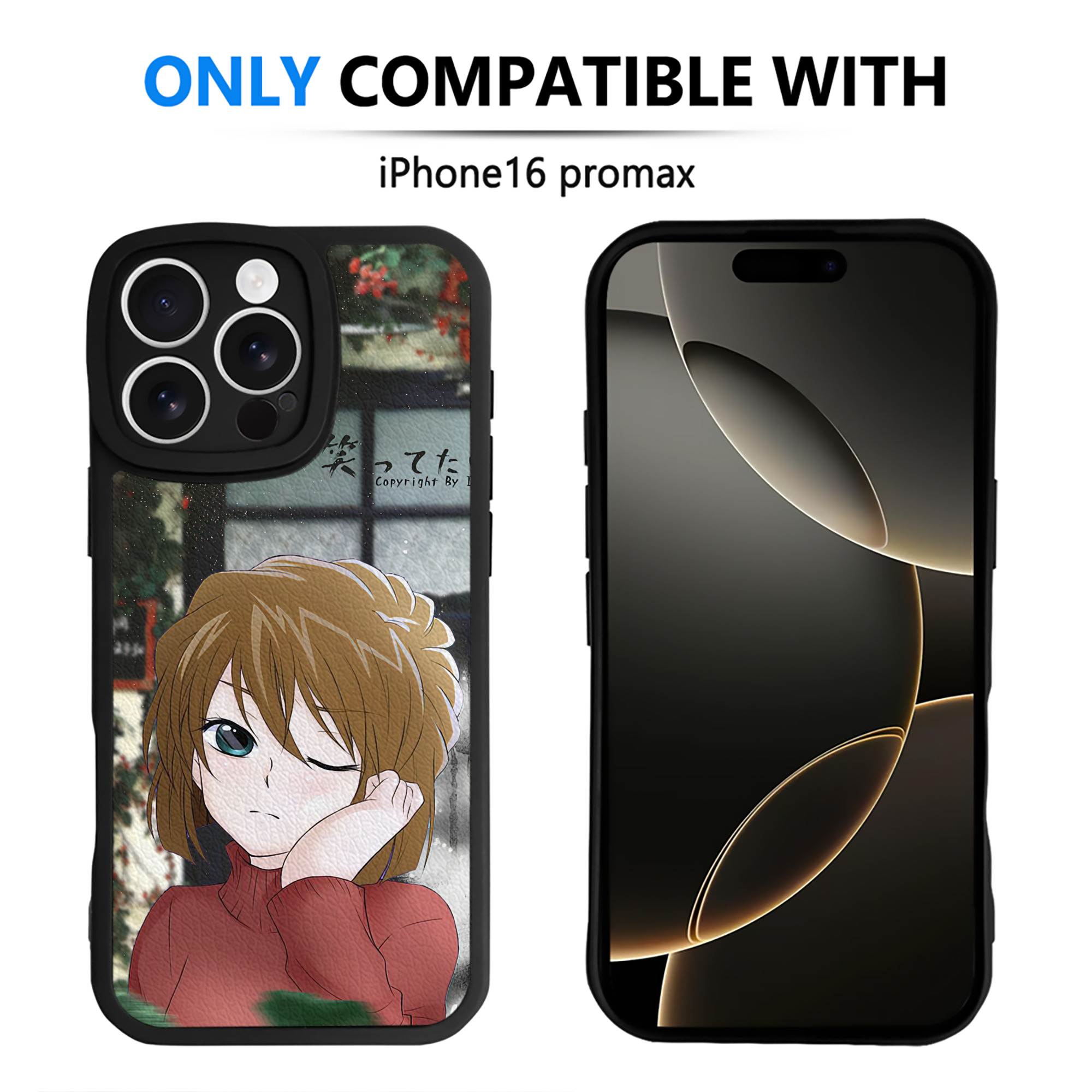 （画像用） 名探偵コナン Detective Conan 【iPhone 16シリーズ対応】シリコンスマホケース（レザー調） 材質：シリコン